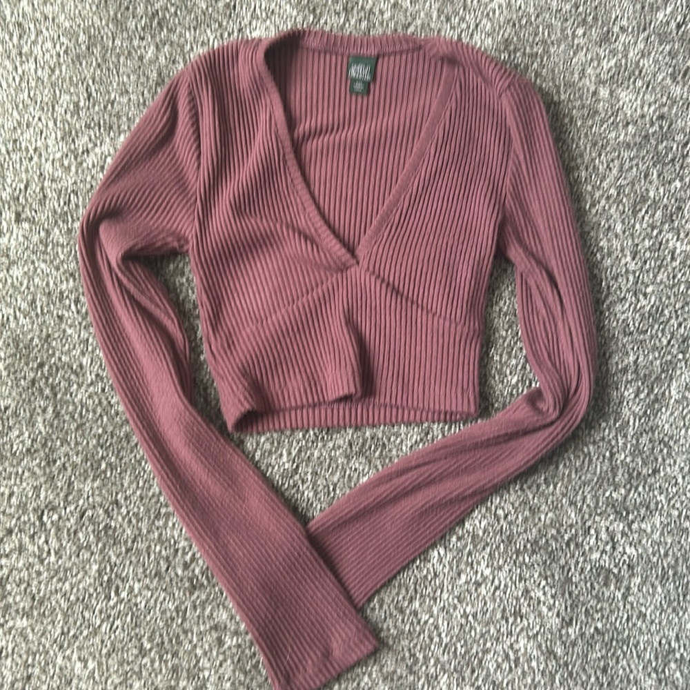 Dark pink long sleeved shirt